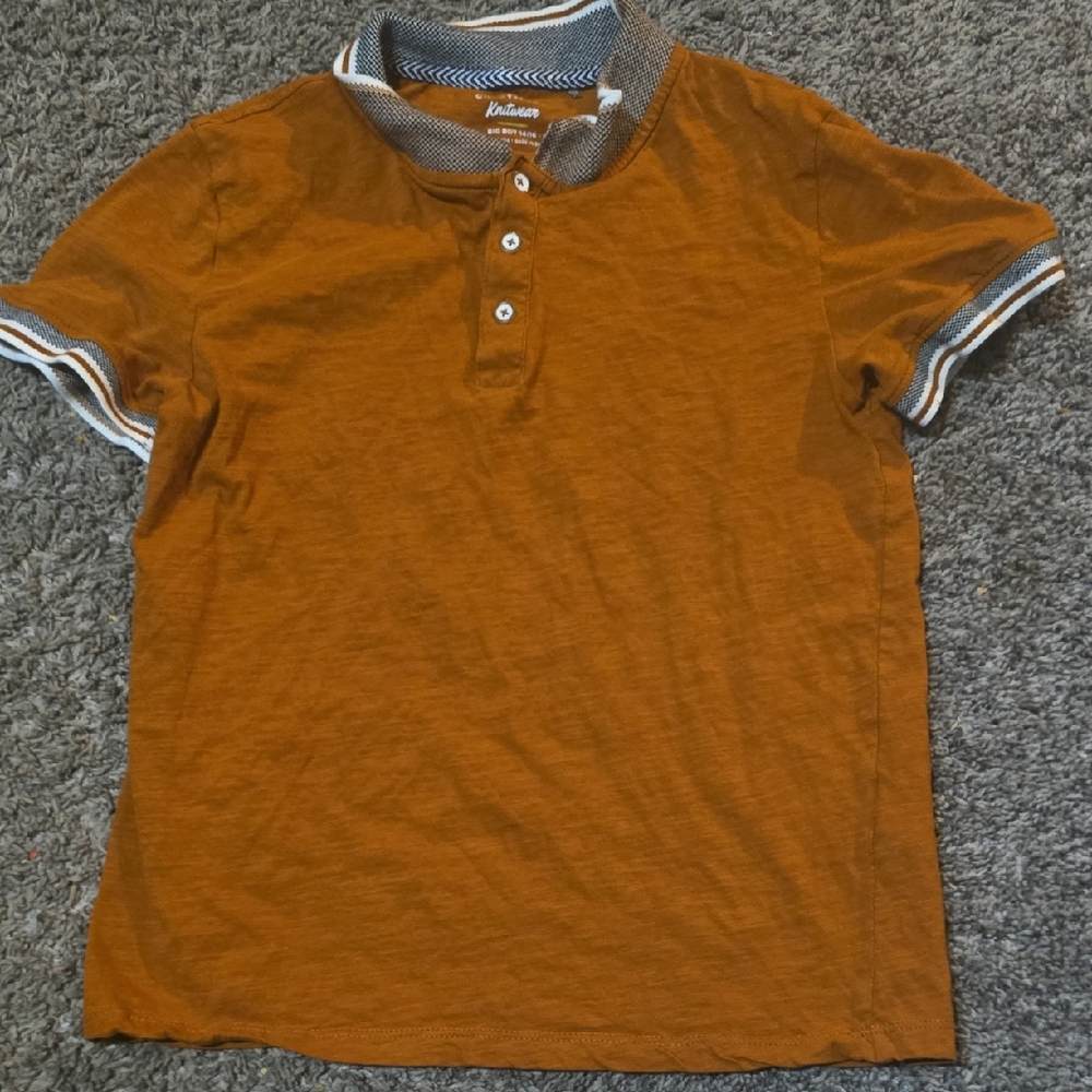 Kids Polo Shirt in Warm Brown